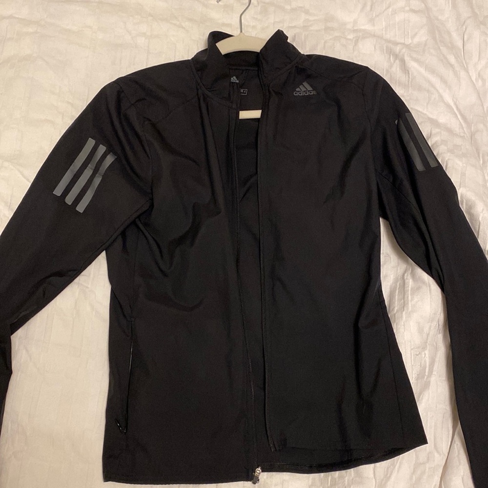 Adidas black windbreaker